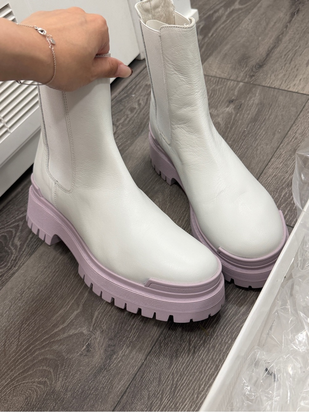 L'INTERVALLE - Kirby White Leather/Lilac Sole, 39